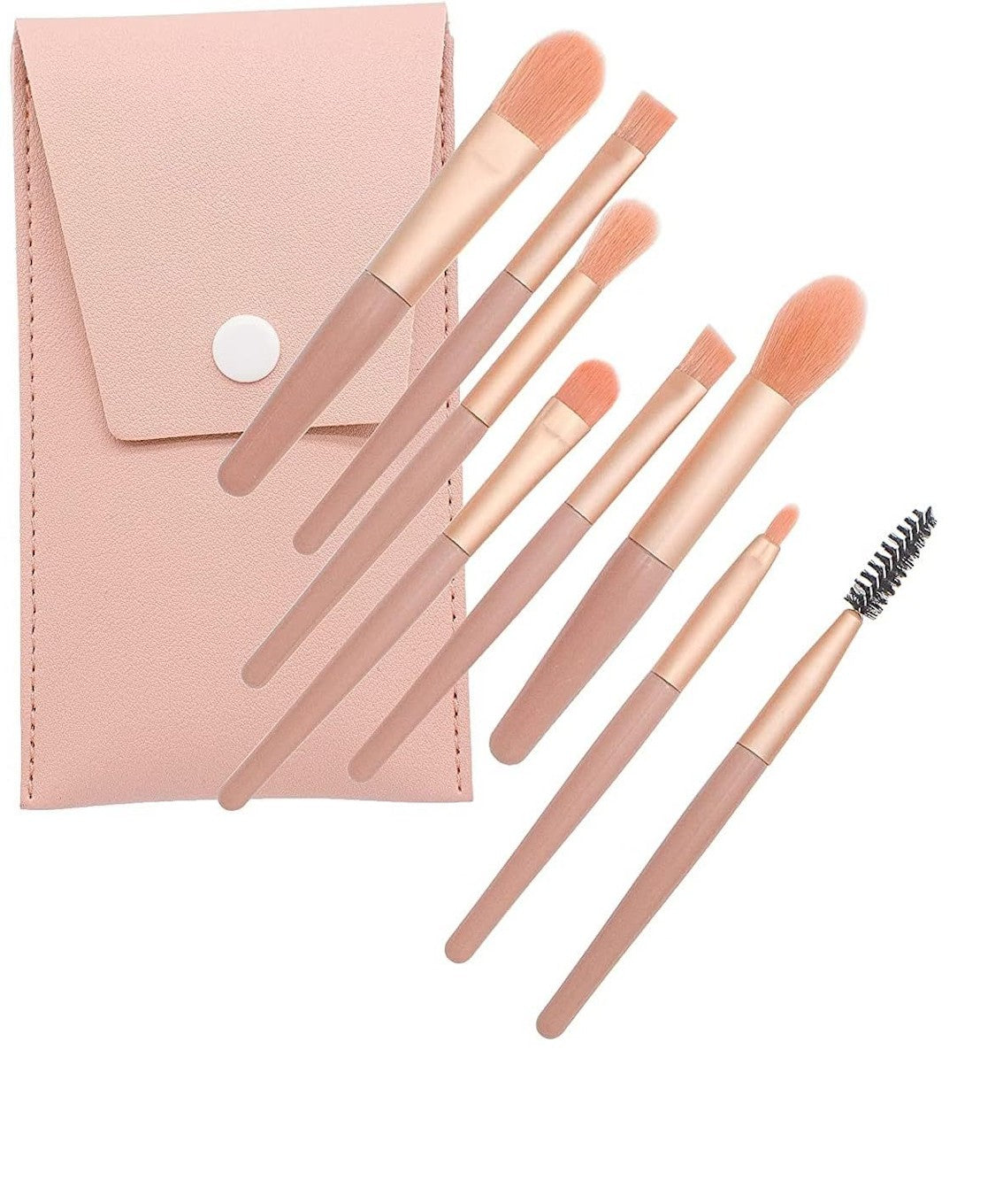 Mini Makeup Brush Set Dark Peach