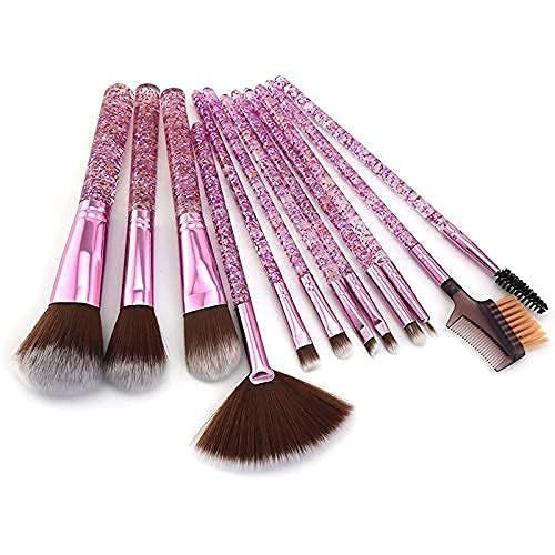 Shiny Purple Makeup Brush Set